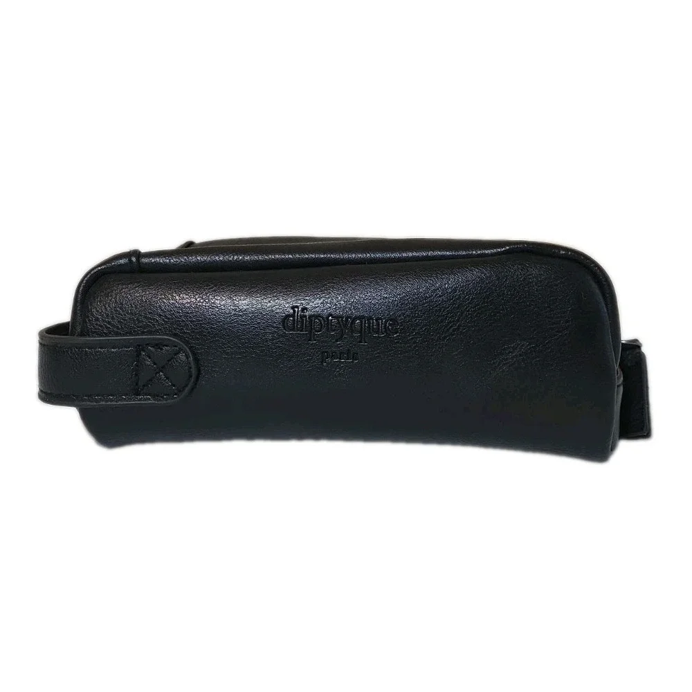 Diptyque Paris Qatar Airways Cosmetic Toiletries Leather Travel Bag Clutch 6.5